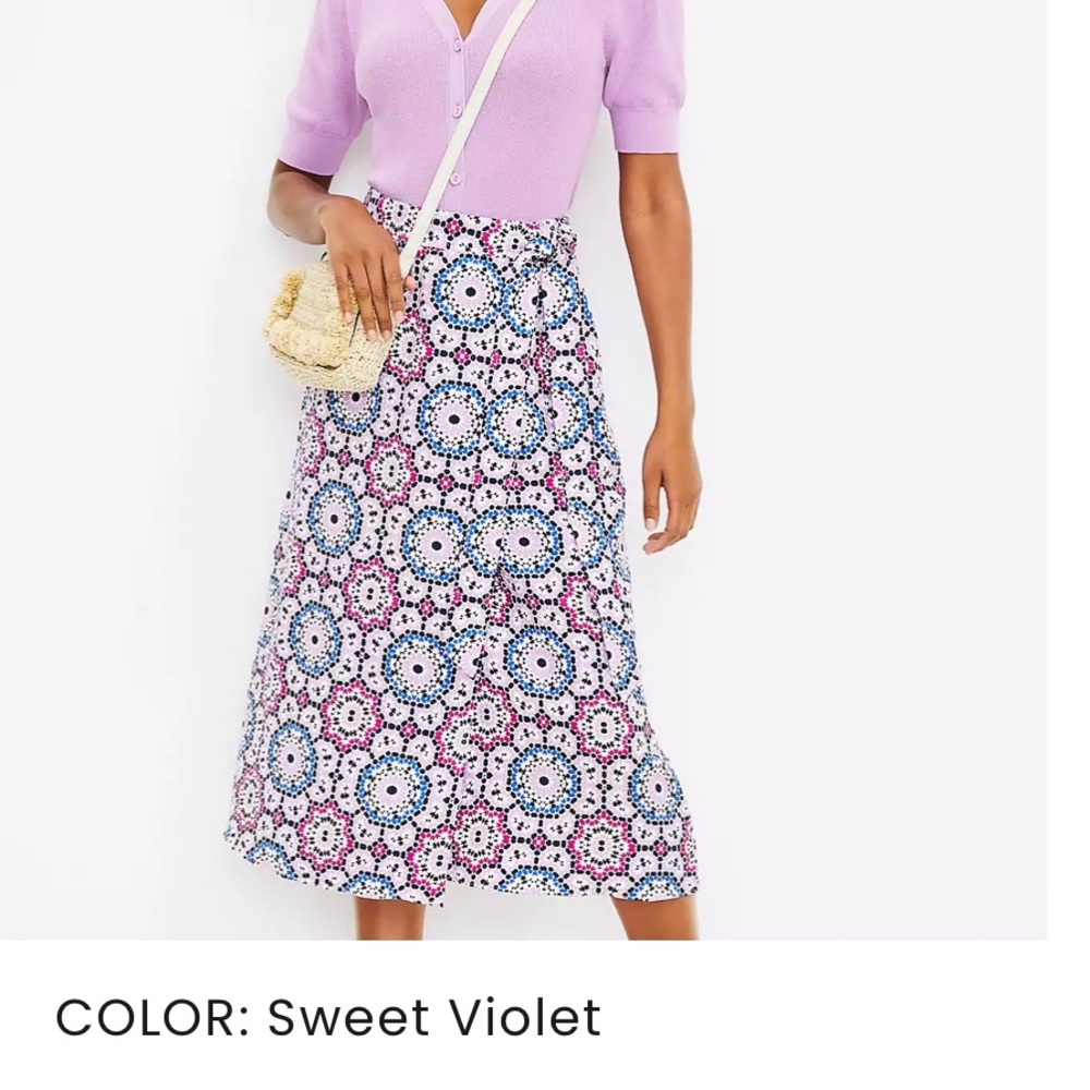 Mosaic Midi-Wrap Skirt